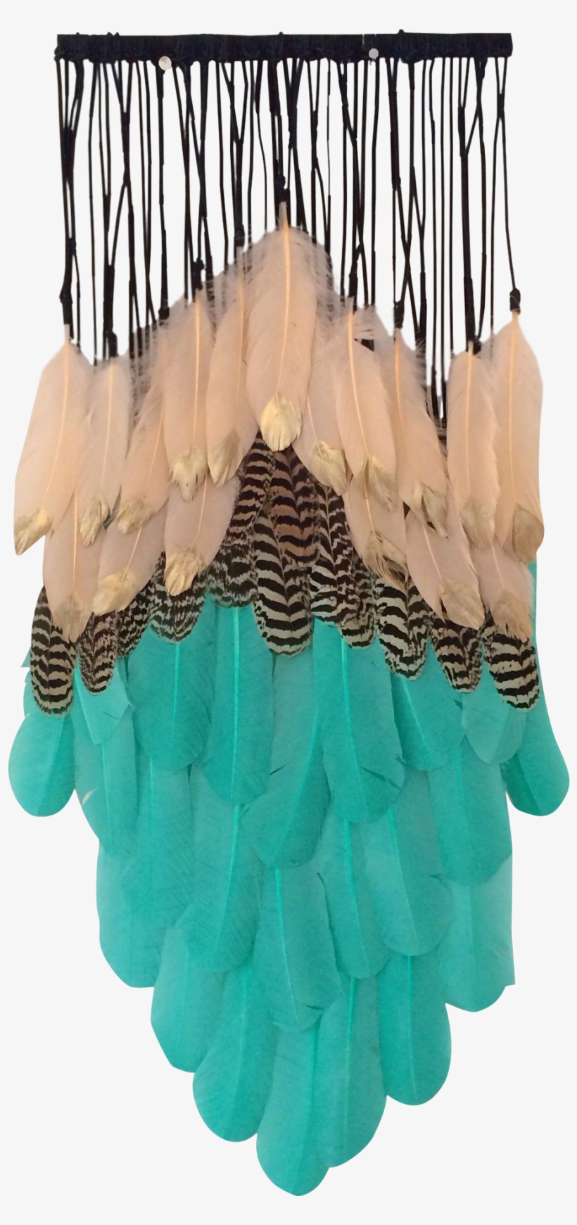 Aqua Green, Mottled Peacock Feathers Plus Peach Feathers - Art, transparent png #6426431
