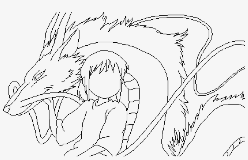 Haku & Chihiro [wip] By Zerami - Line Art, transparent png #6426794