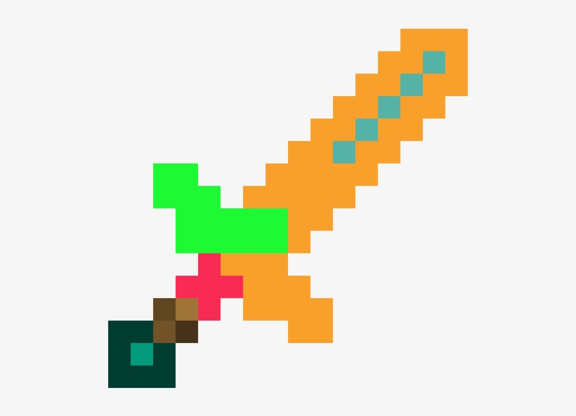 Minecraft Swords - Minecraft Diamond Sword, transparent png #6427104