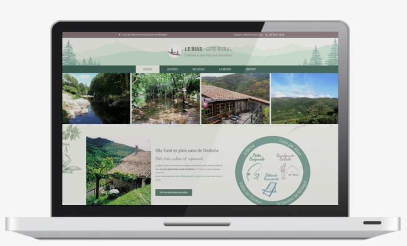 Création Du Site Internet Du Gîte Le Rias À Saint Sauveur, transparent png #6427583