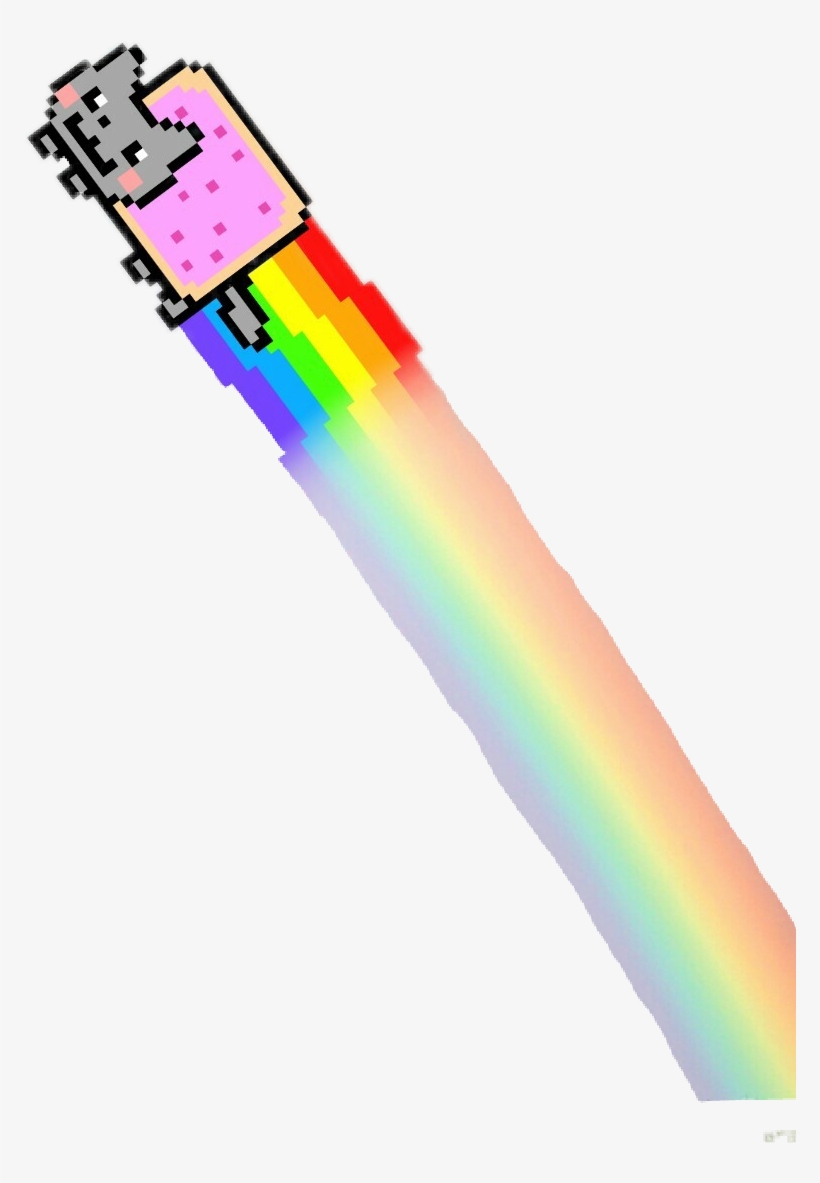 Nyancat Sticker - Cat, transparent png #6427852