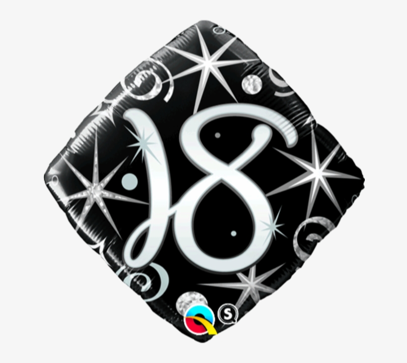 18 Elegant Sparkles & Swirls - 18th Birthday Black Balloons, transparent png #6427855