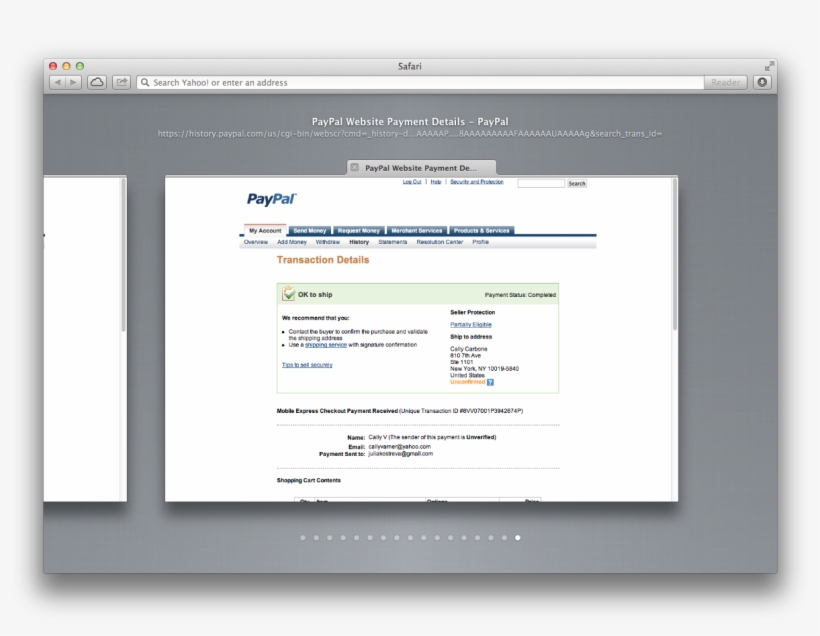 Safari Window With Paypal > Album View > First Tab, transparent png #6429309