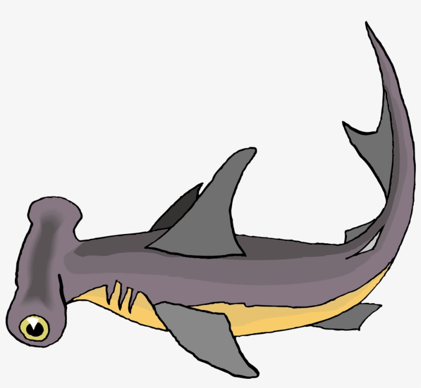 Cute Cartoon Hammerhead Sharks, transparent png #6429600