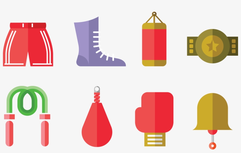 Vector Free Stock Boxing Glove Muay Thai Icon - Boxing, transparent png #6429849