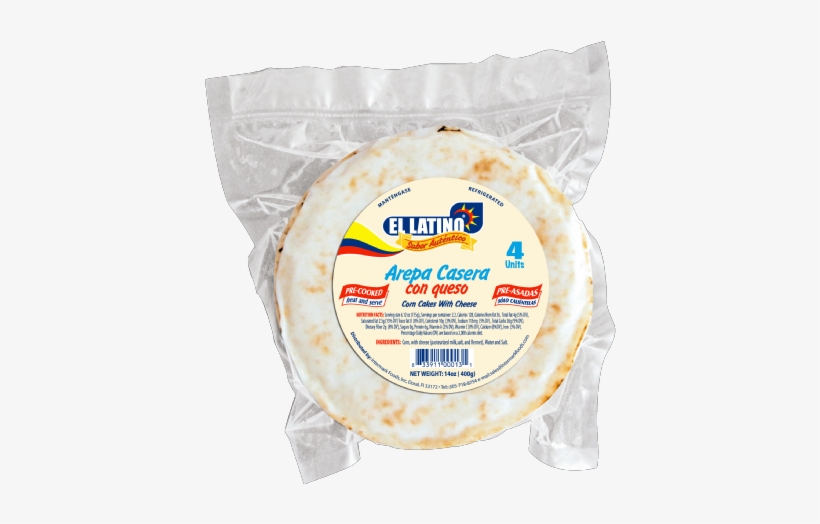 El Latino Arepas Rellenas Con Queso Corn Cakes With - El Latino Cheese, Quesito Colombiano - 10 Oz, transparent png #6431109