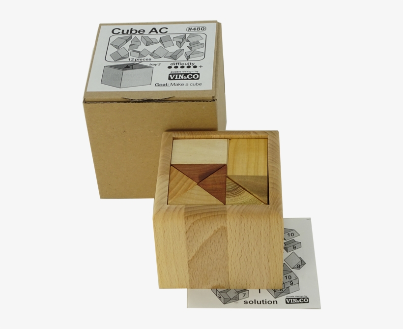 Cube Ac Wood Cube Puzzle - Puzzle, transparent png #6431221
