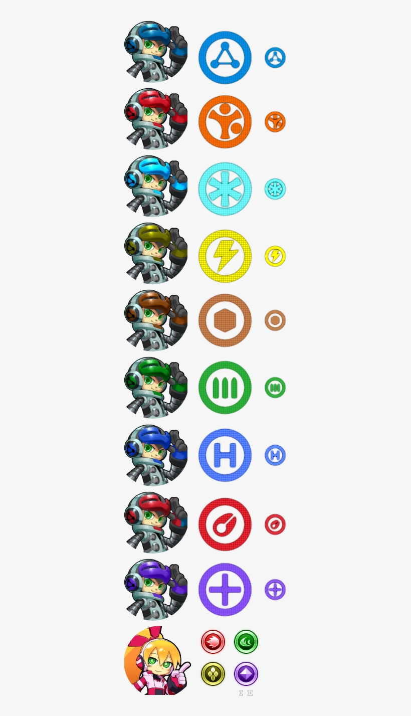 Characters & Weapons Icons - Mighty No 9 Icon, transparent png #6431830