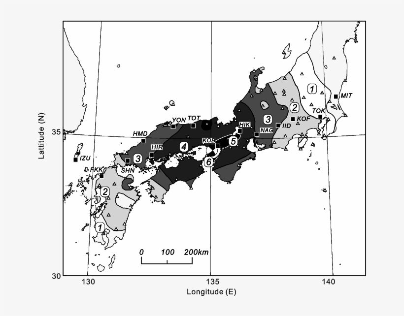 The Pattern Of Intensity For The Seven Point Japanese - Illustration, transparent png #6433366