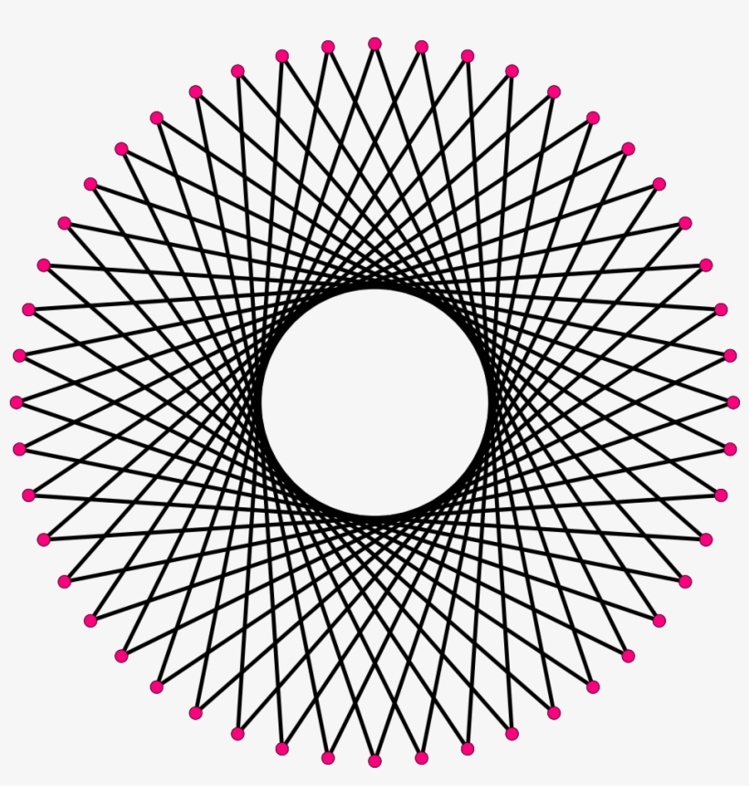 Regular Star Polygon 48-19 - Polygon With 42 Sides, transparent png #6433921