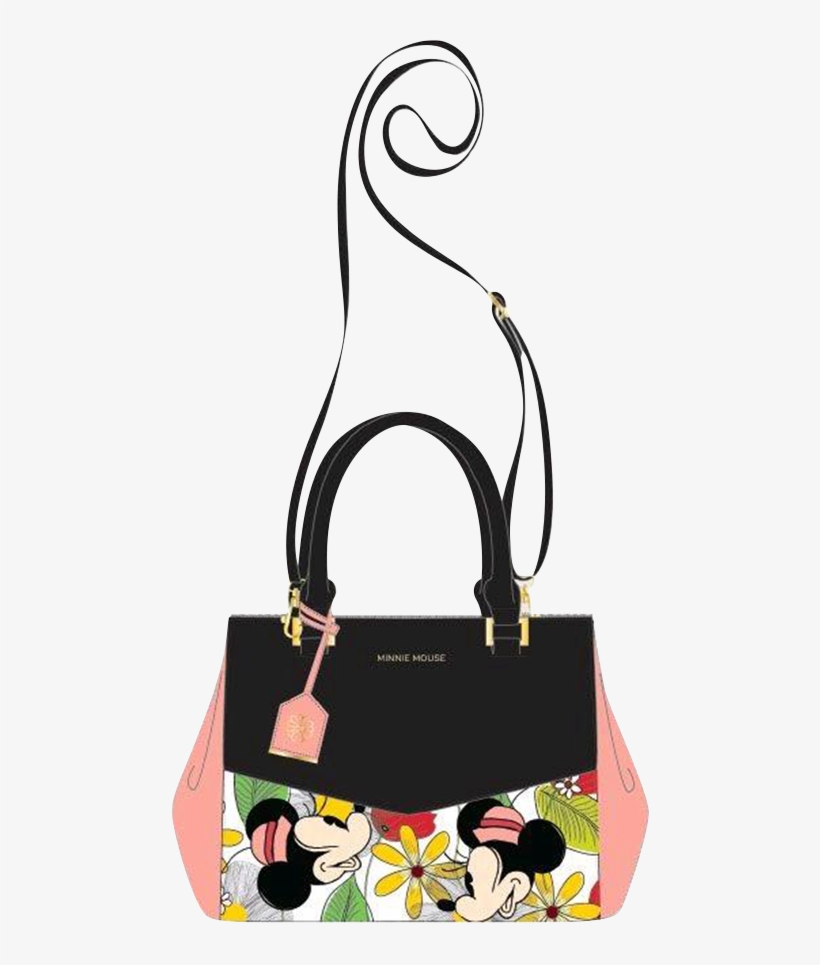 Disney Apparel Minnie Mouse Flower Print Crossbody, transparent png #6434750