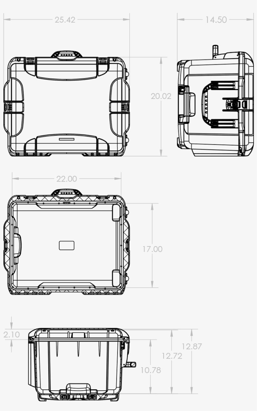 Dimensions Of The Nanuk 960 Dji Ronin-mx Hard Case, transparent png #6436429