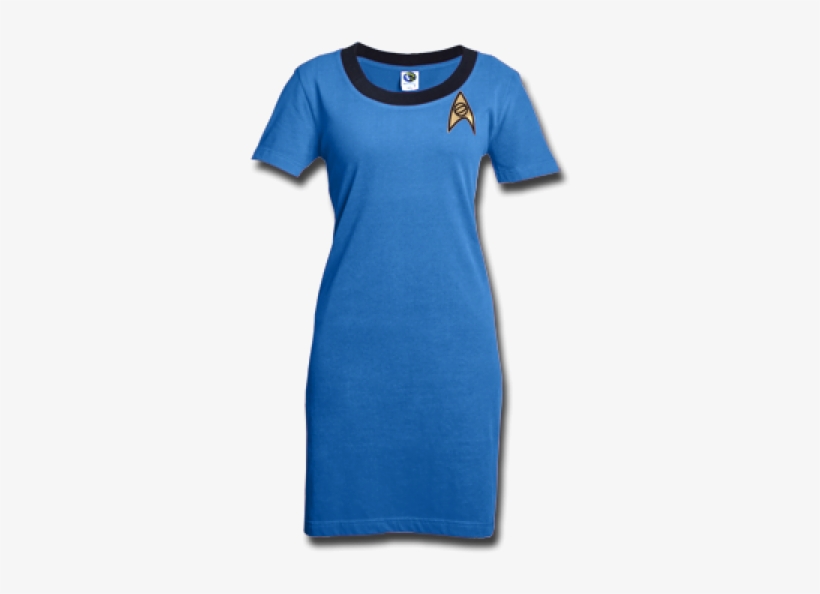 Star Trek Tos Science Officer T-shirt Dress - Star Trek Tos Engineering Female Officer Dress, transparent png #6436982