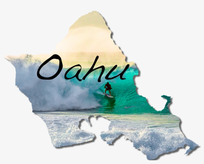 Oahu Outline 10 White - Oahu, transparent png #6437105