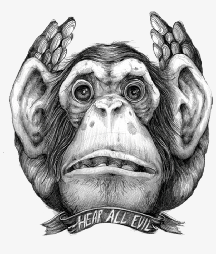 Pin By Muhammad Syahrul - Los Tres Monos Sabios Tattoo, transparent png #6437366