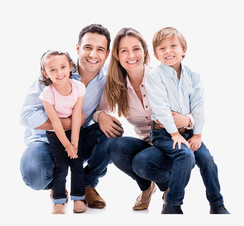 Family Of Four Smiling Brightly - Foresters, transparent png #6437600