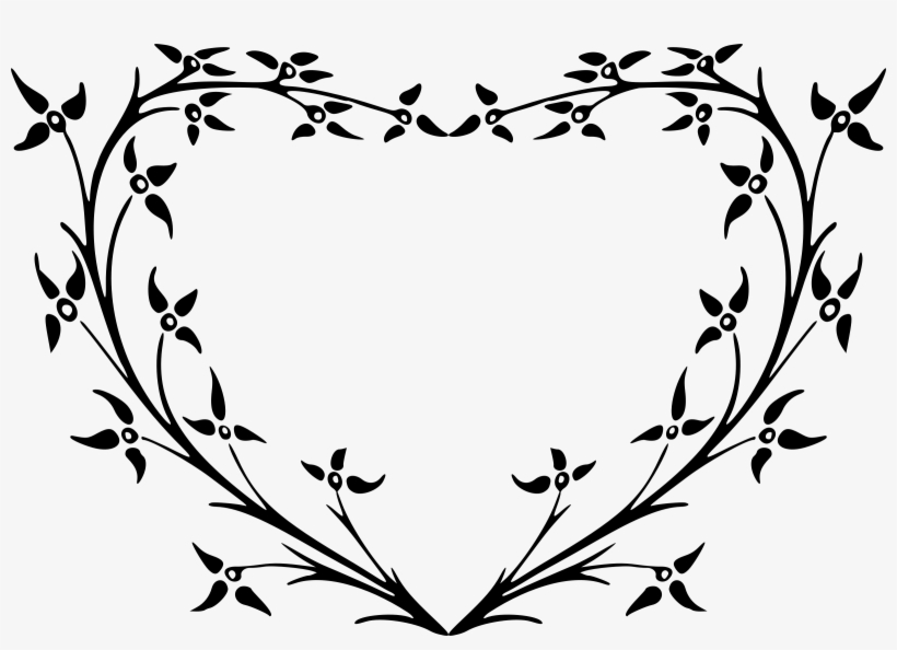 Floral Heart 3 Transparent Library - Clip Art, transparent png #6438482