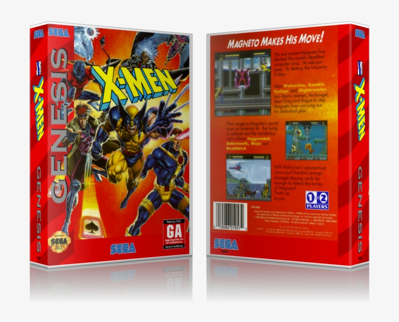 Sega Genesis X-men 2 Sega Megadrive Replacement Game - X-men Sega Genesis Gen, transparent png #6438623