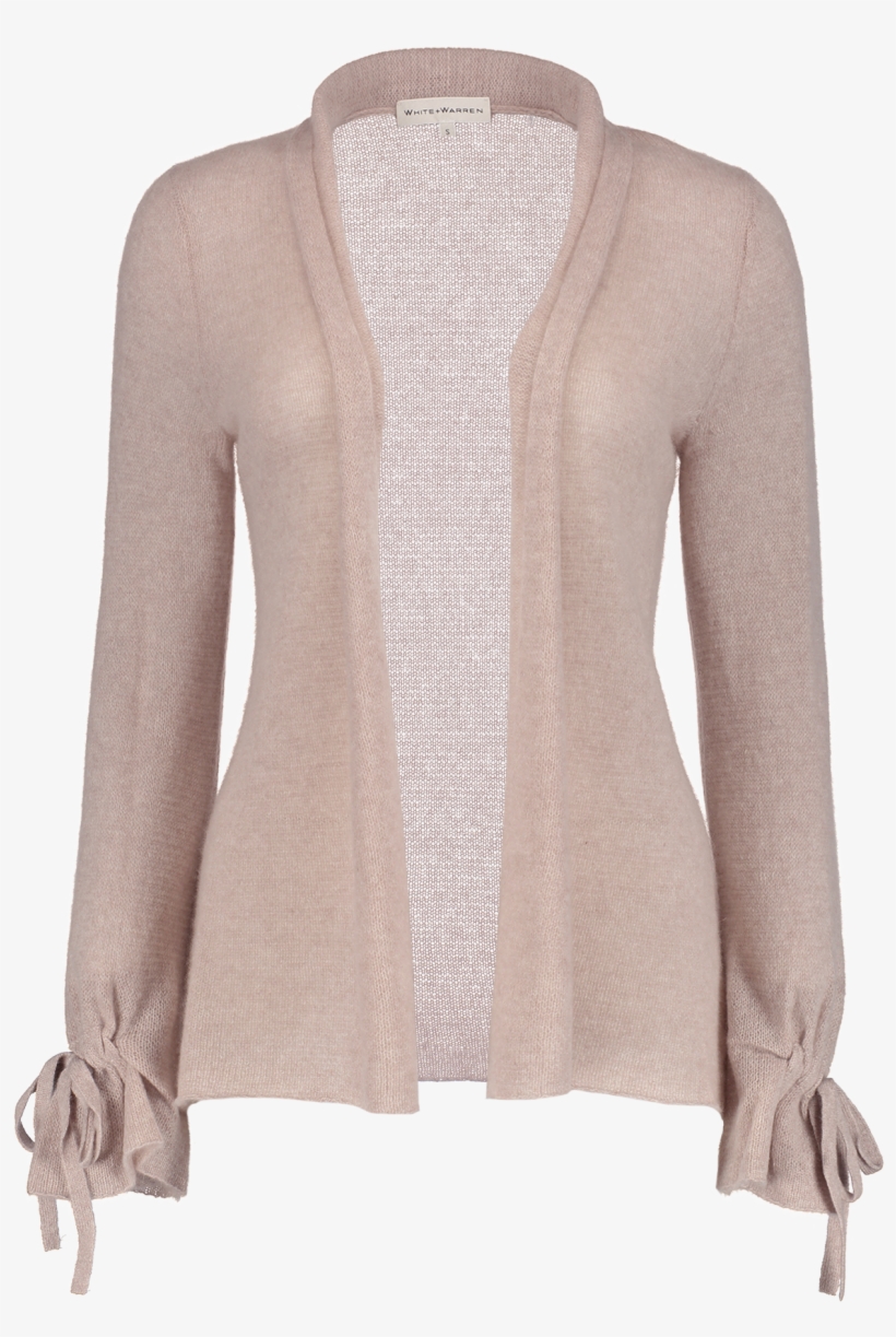 Tie Cuff Cardigan Sable Heather - Cardigan, transparent png #6440015