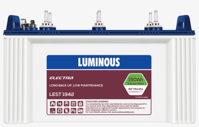 Luminous Battery Png - 100 Ah Battery Price, transparent png #6440945