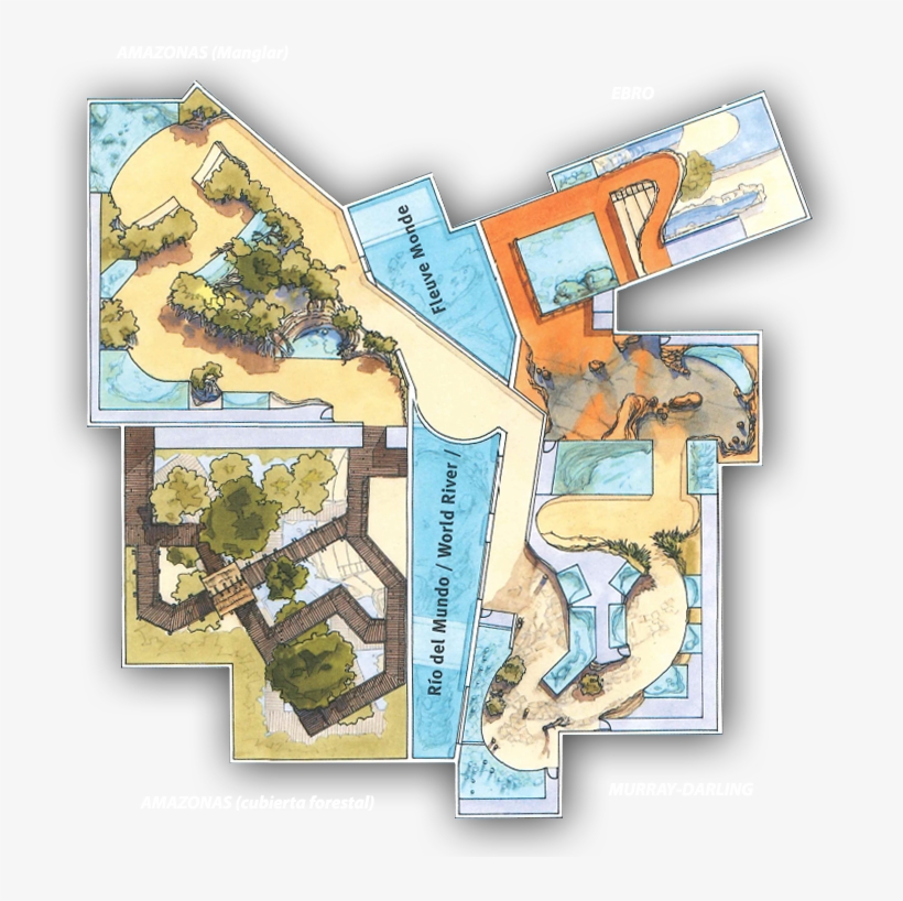 Plano Del Acuario - Plano Acuario Zaragoza, transparent png #6441644