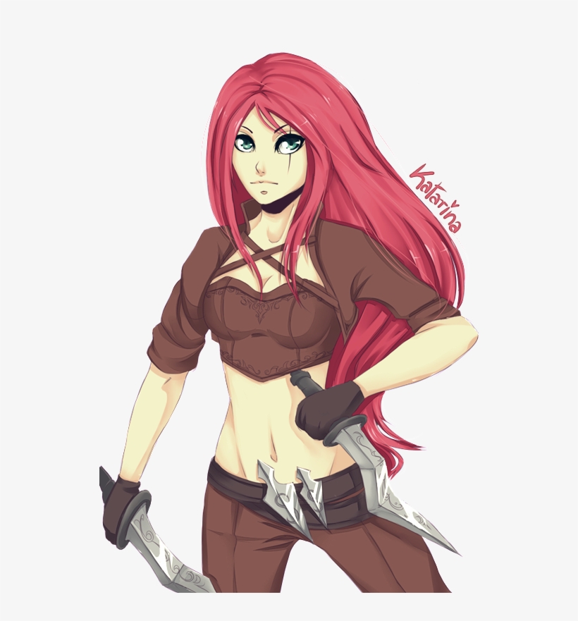 Katarina By Bakaruru Hd Wallpaper Fan Art Artwork League - Katarina Fanart Png, transparent png #6442607