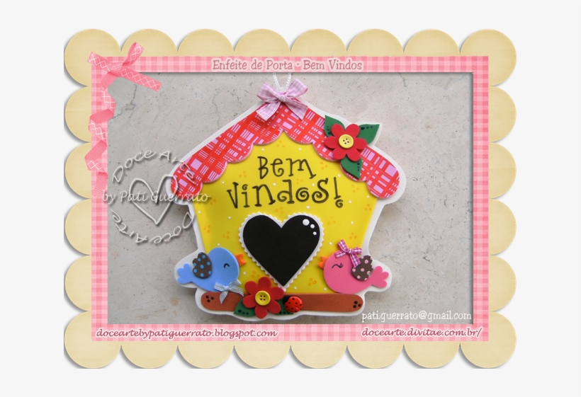 Enfeite De Porta Passarinhos - Eva, transparent png #6443212