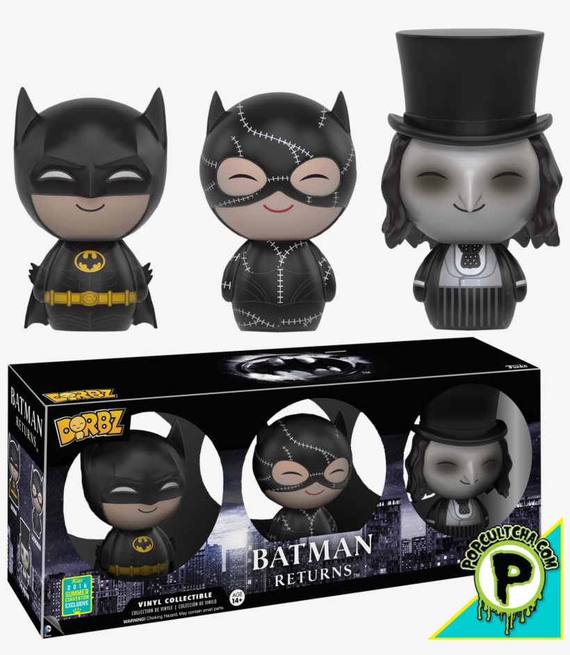 Batman, Catwoman & Penguin Dorbz Vinyl Figure 3-pack, transparent png #6443590