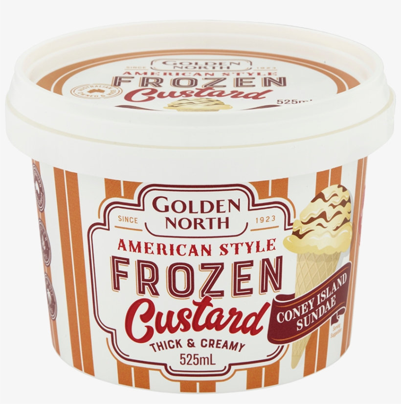 525ml Frozen Custard Coney Island - Golden North, transparent png #6443780
