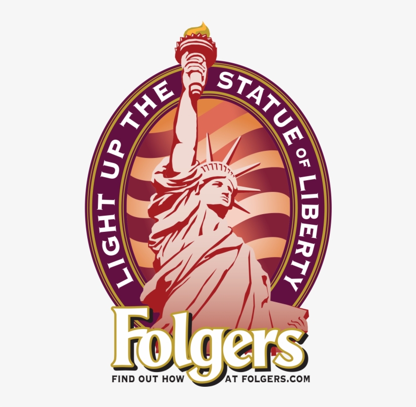 Statue Of Liberty Promotion Logo - Folgers Coffee, transparent png #6444412