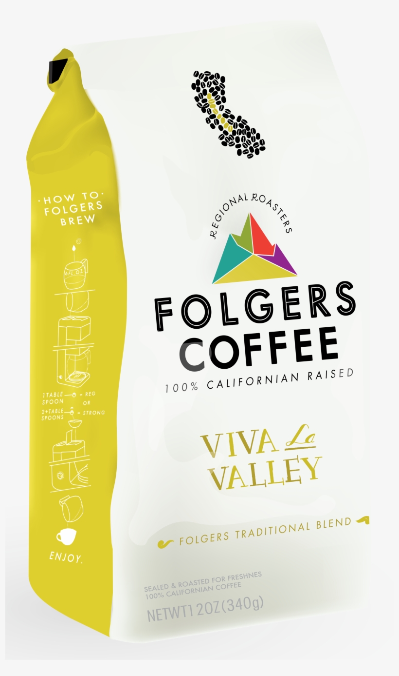 A Complete Rebrand Collateral For Folgers Coffee, Including - Label, transparent png #6444512