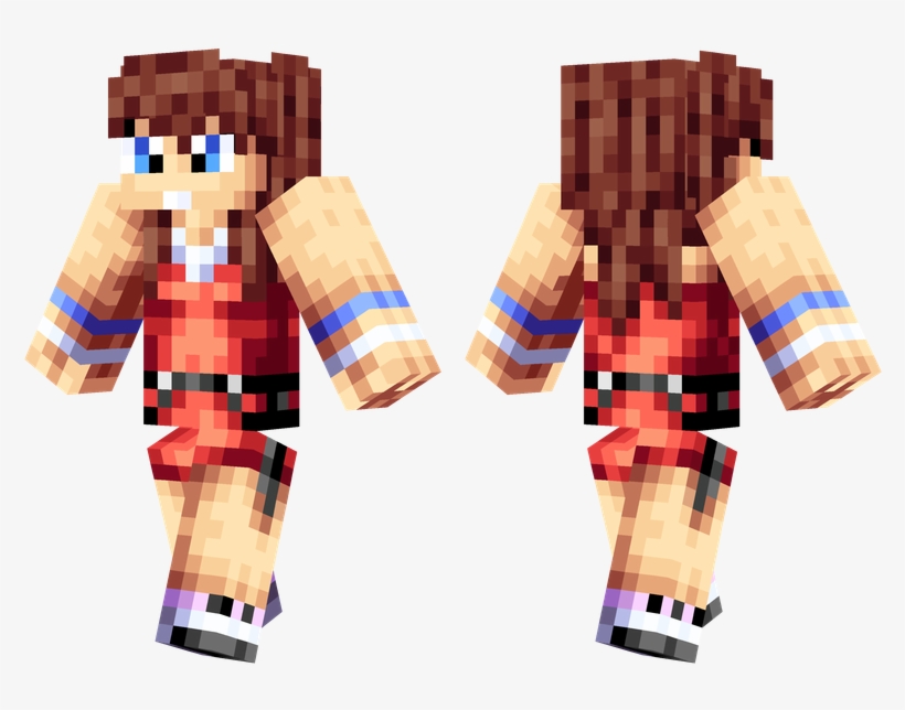 Kairi - Minecraft Kingdom Hearts 3 Kairi Skin, transparent png #6444985