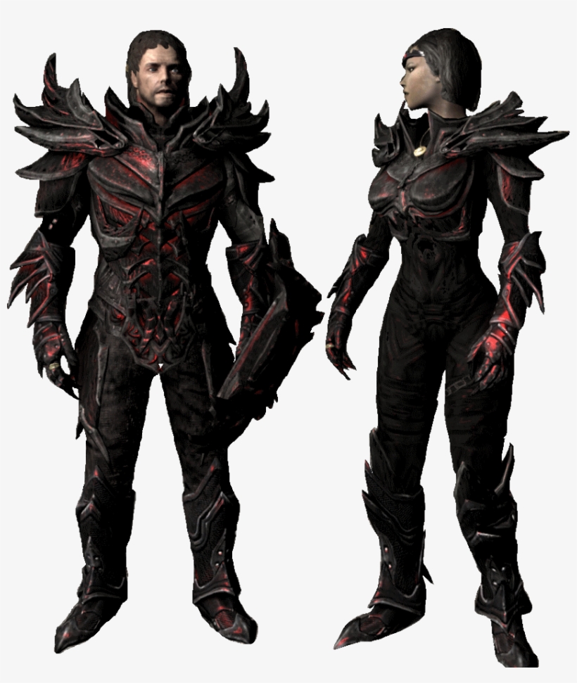 Author Images - Skyrim Male Daedric Armor, transparent png #6445154