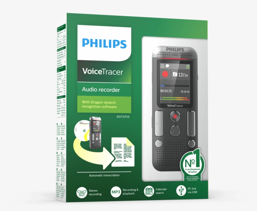 Voicetracer Audio Recorder - Philips Dvt2710/00 Digital Voice Tracer 2710, transparent png #6445618
