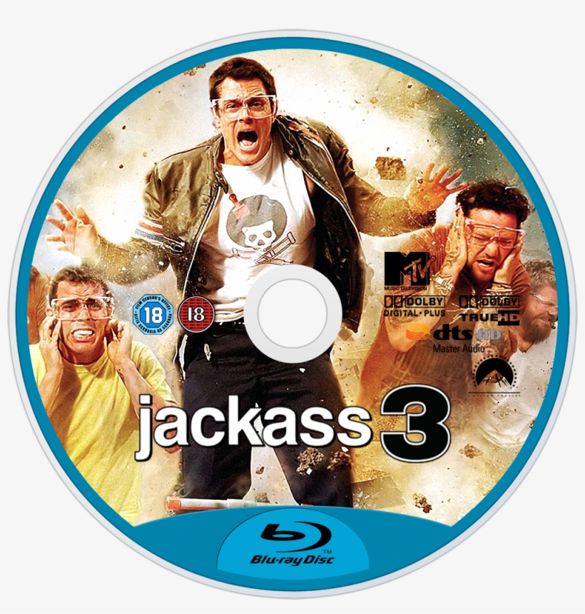 Jackass 3 Bluray Disc Image - Jack Ass 3 Bluray Label, transparent png #6445734