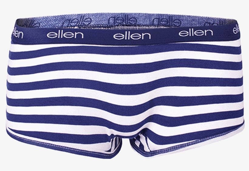 Ellen Show Women's Lightweight Boyshorts- Blue & White - Briefs, transparent png #6446087