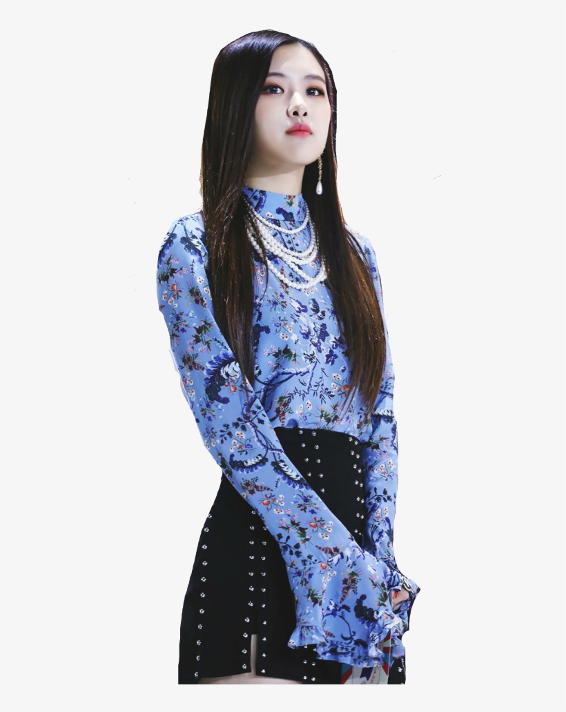 Blackpink Rose Blackpinkrose Chaeyoung - Rose Black Pink Blue Aesthetic, transparent png #6447517