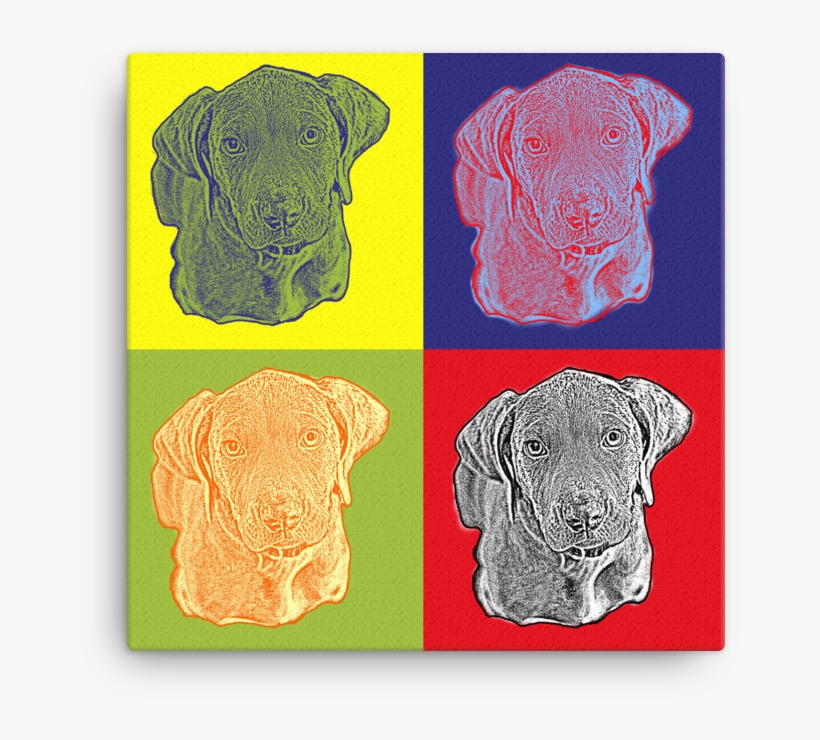 Front View Dog Portrait Pop Art - Andy Warhol, transparent png #6448716