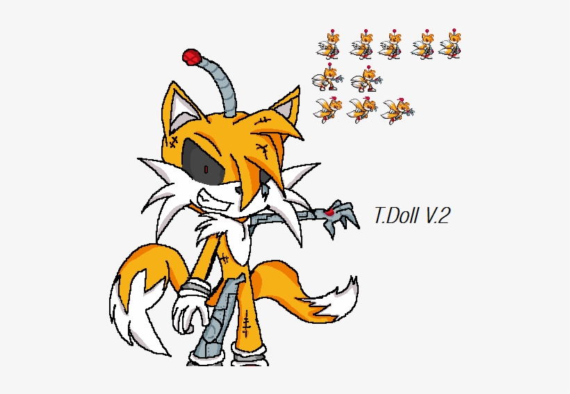 Transparent Tails Sprite Png - Sonic Exe Sprite Sheet, Png