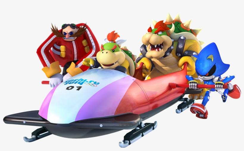 New Mario & Sonic At The Sochi 2014 Olympic Winter - Mario And Sonic Bobsleigh, transparent png #6450250