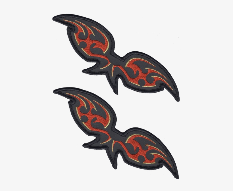 Orange And Gold Wings Pair 6″ Embroidered Reflective - Eagle, transparent png #6451891