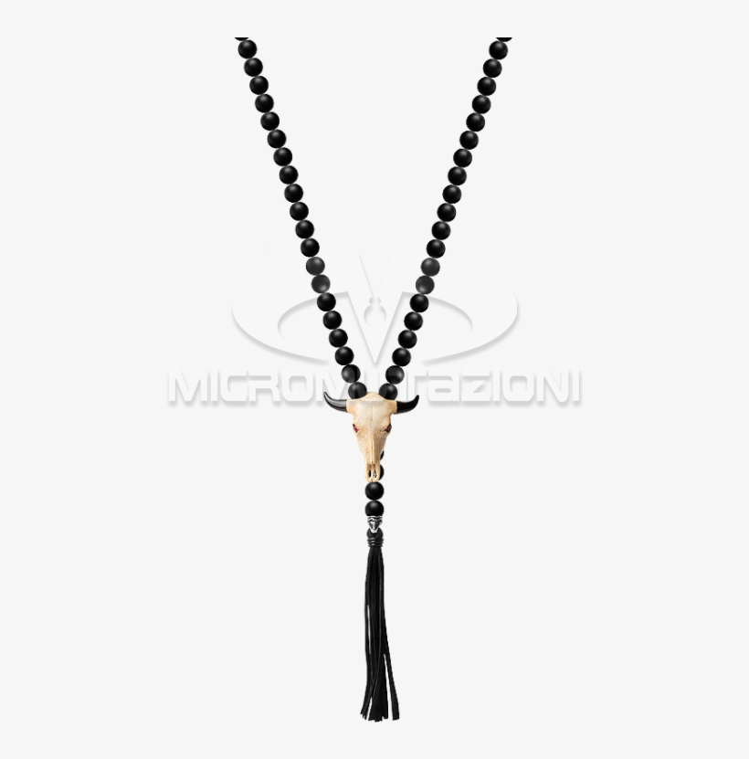 Matte Onyx Rosary Necklace W - Necklace, transparent png #6454027