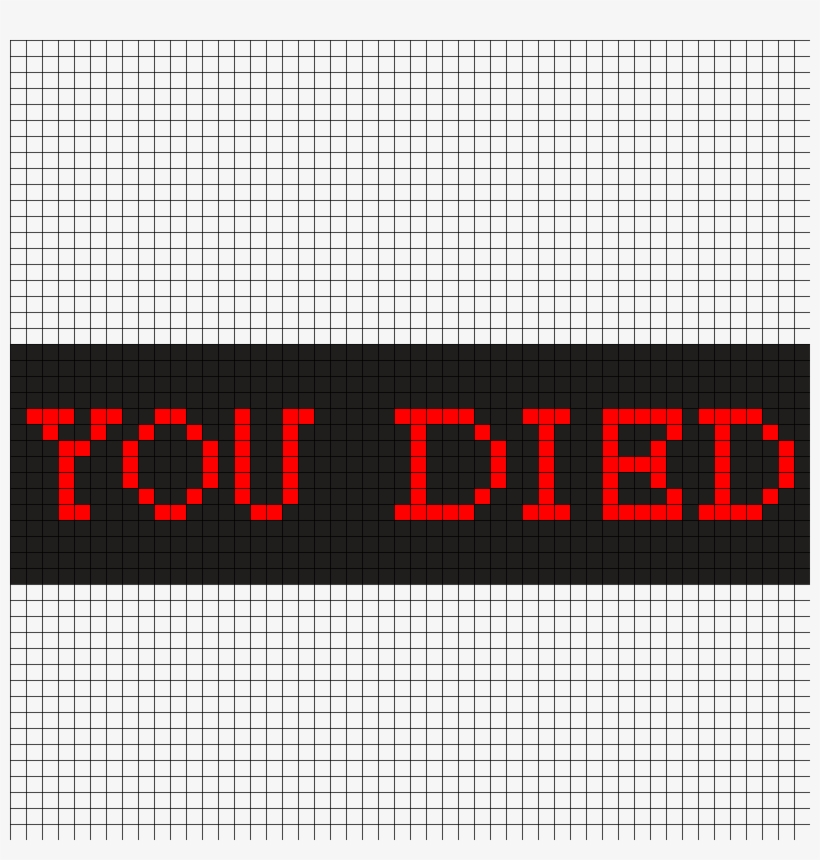Vote To Approve Patterns - Dark Souls You Died Perler, transparent png #6454350