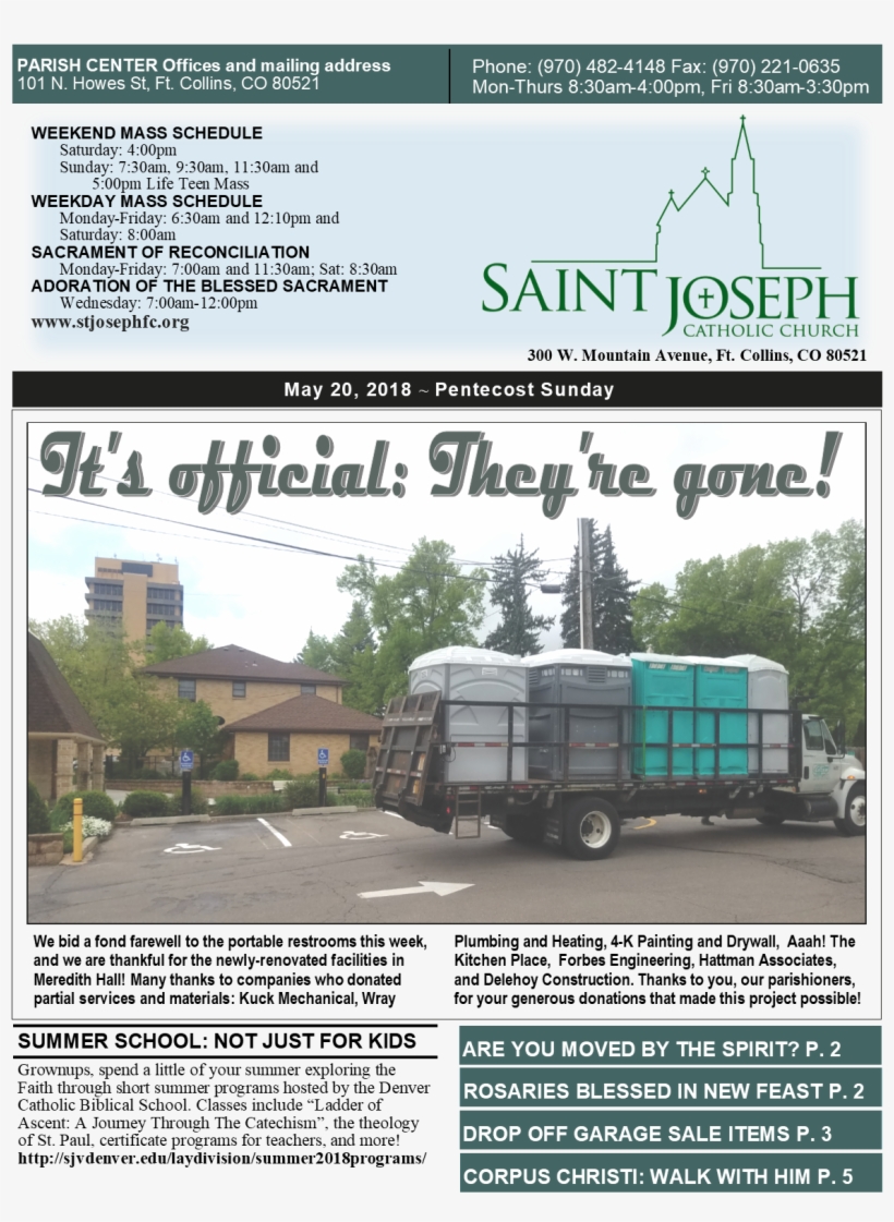 Bulletin Wins 2018 Lpi Best Bulletin Contest Catholic Church