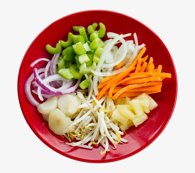 Chicken, Celery, Onions,red Onions, Water Chestnuts, - Nộm, transparent png #6455206