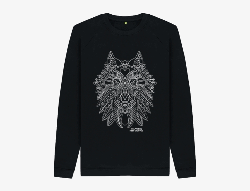 Tribal Wolf Sweater - Sweater, transparent png #6456115