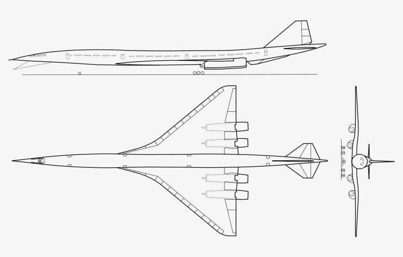File View Aircraft Views - Boeing 2707 Top View, transparent png #6457818