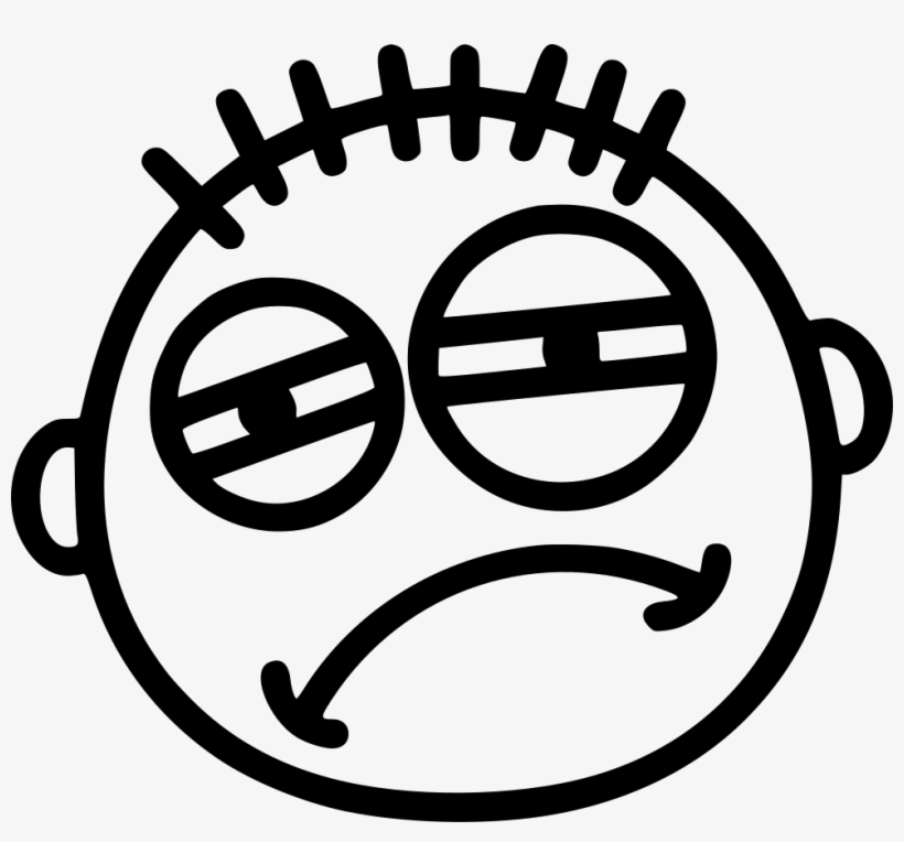 Png File - Sleepy Icon Emoji Black And White, transparent png #6458700