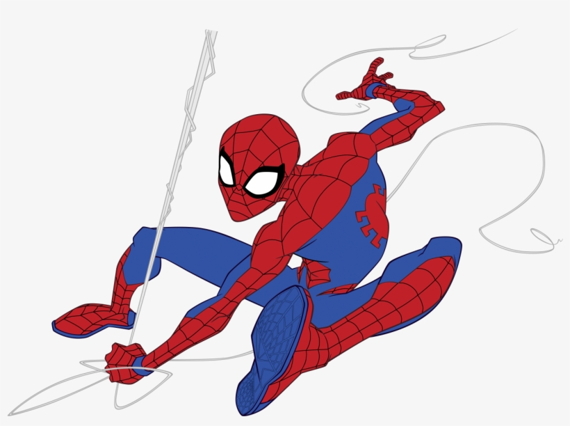 Spderman011 - Marvels Spiderman Cartoon Suit - Free Transparent PNG Download  - PNGkey