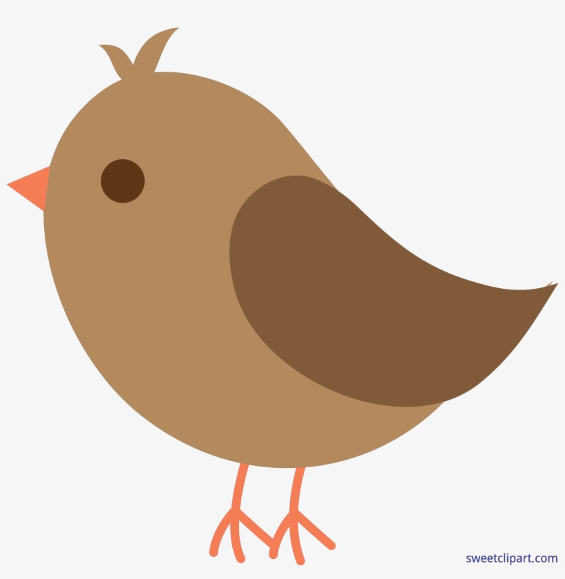 Png Clipart Bird Brown Cute Clip Art - Blue Bird Baby Shower, transparent png #6459618